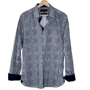 TED BAKER LONDON SLIM‎ FIT FLORAL PRINT DRESS SHIRT SIZE 15.5